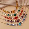 Charm Vintage Chunky Necklace Light Luxury Exaggerated Necklace Rhinestone Necklace Gifts