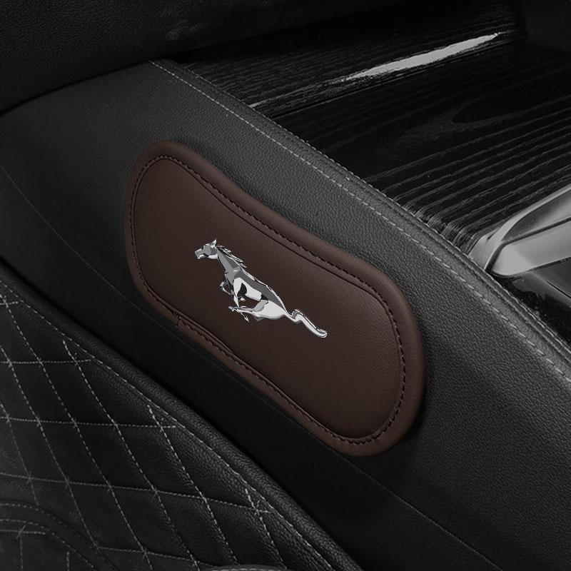 Leather Car Pillow Car Knee Pad Elastic Memory Foam Leg Pad For Ford Focus mk2 mk3 Fiesta mk7 Ranger Mondeo mk4 S-MAX Kuga Mustang