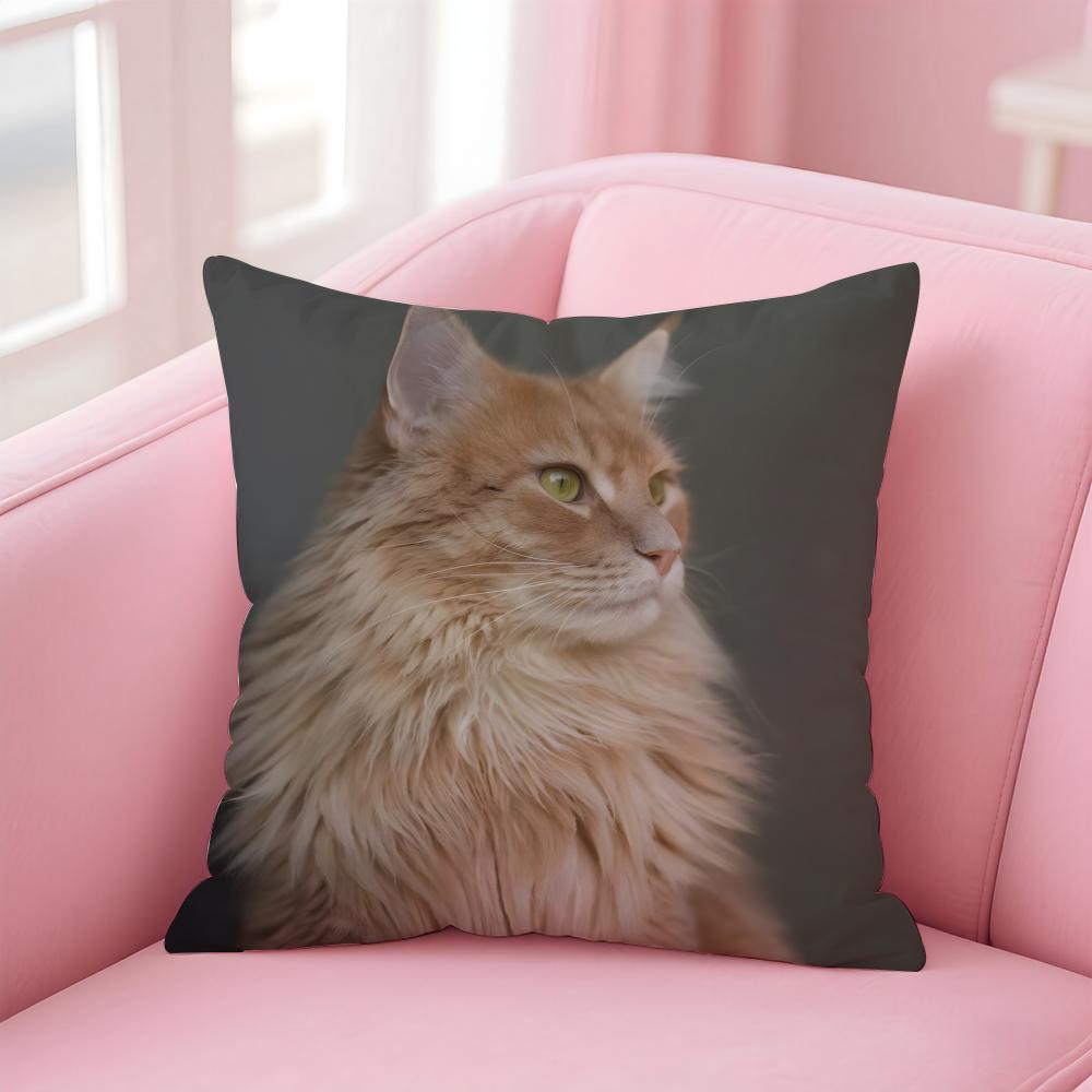 Cats Cushion Cover Linen Cushion Cover Soft Decorative Case For Sofa Home Decor