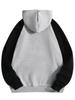 250g Men's Color Block Hoodie, Autumn/Winter European Size, Plus Velvet Sporty Pullover Casual Top