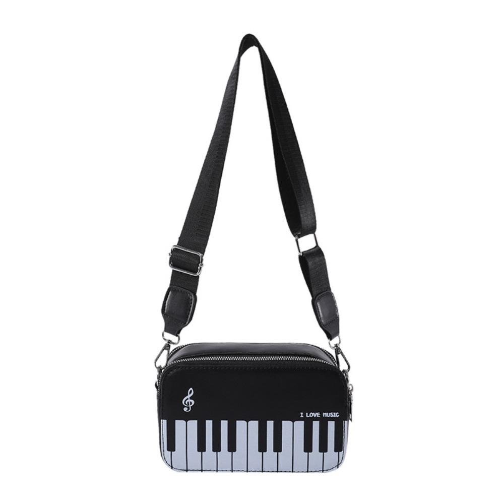 Crossbody Piano Shoulder Bag Fashion PU Leather Bag Casual Mini Square Bag Girls