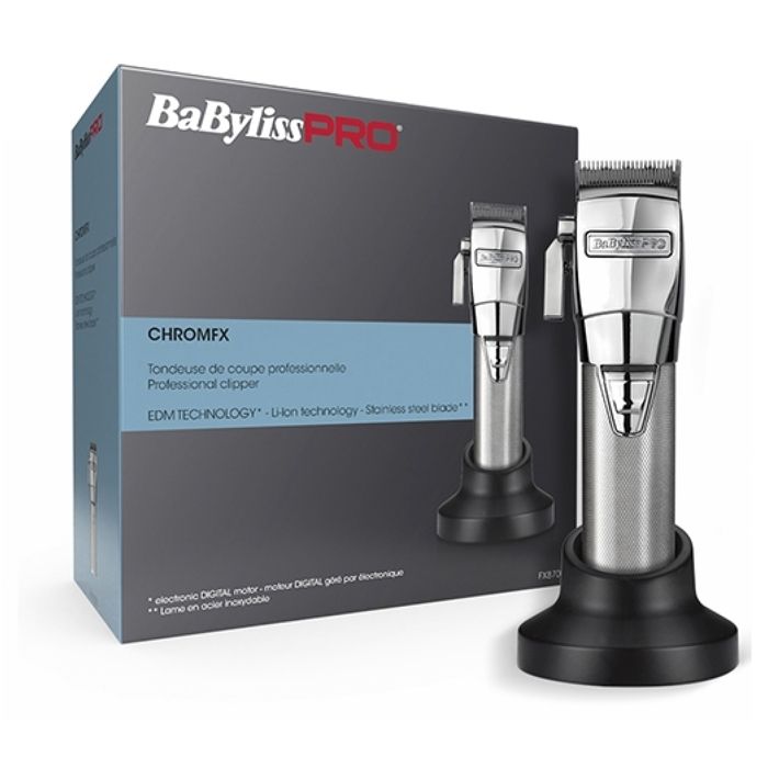 Tondeuse de coupe professionnelle chromfx babyliss pro - filaire - réglage de précision - autonomie 60 min