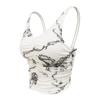 Women's Ruched Print Yoga Sports Bra with Built-in Pads & Stylish Back Design