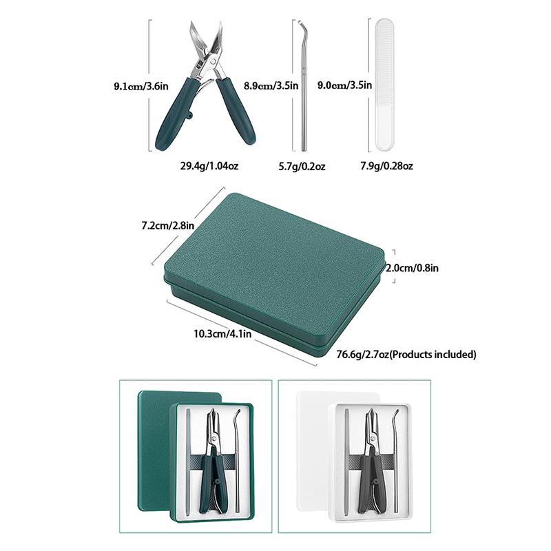 Slanted Nail Clipper Oblique Blade Ingrown Toenail Clipper Anti-Splash Wide Jaw Opening Hard Nails Curved Blade Manicure Tools