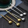 Food Grade Stainless Steel Spoons Honey Dessert Gift Mixing Spoon for Picnic Drinkware Tableware Kitchen Accessories