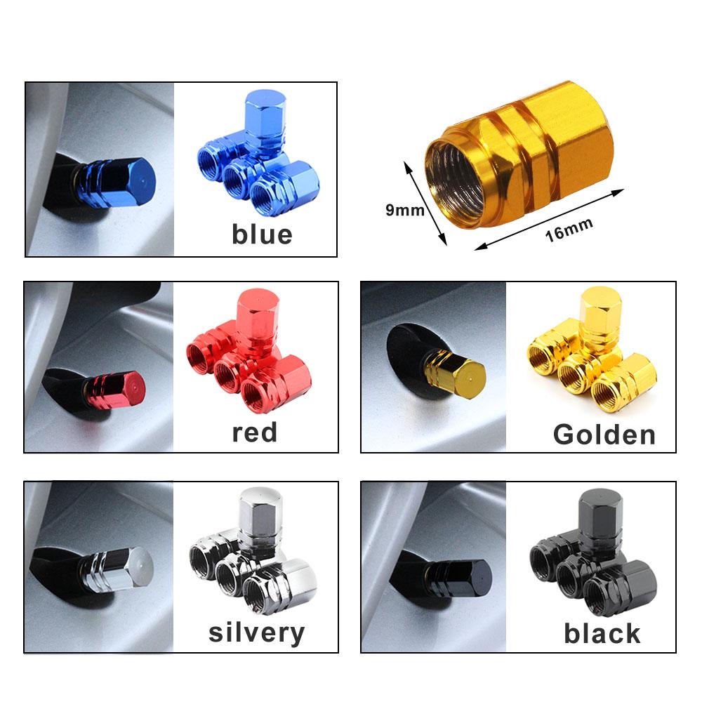 4/8PCS Car Tire Stem Valve Caps Aluminum Alloy Car Wheel Tire Valve Rim Stem Covers Airdust Waterproof For Automobiles Motorcycl