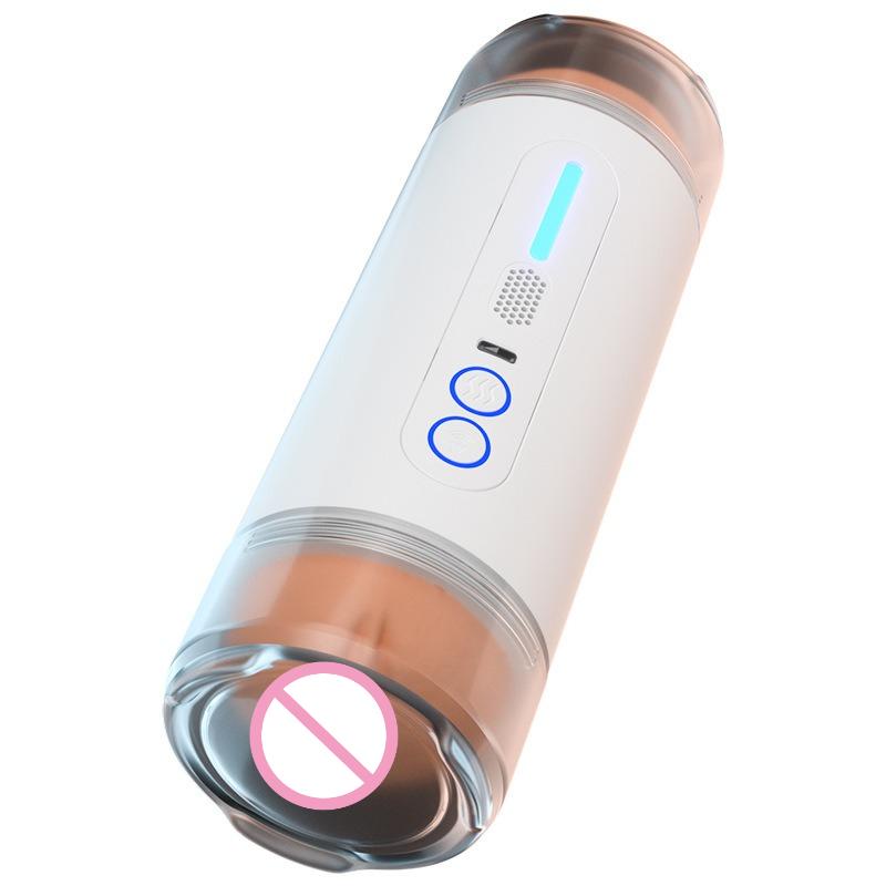 Vibrating Male Masturbator Realistic Textured Pocket Pussy Mens Stroker Blowjob Machine for Penis Training