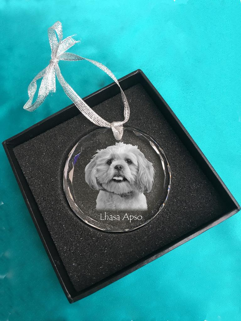 Lhasa Apso – Crystal bauble with a photo, dog photo in crystal | Art-Dog