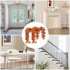 A96I-Thanksgiving Garlands 2PCS Artificial Fall Garland Maple Leaves 5.8Ft Decorative Autumn Garland For Fireplace Door Frame