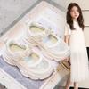 Girls sandals lightweight 2025 new summer soft sole children's mesh sneakers fashion girl princess style classmate