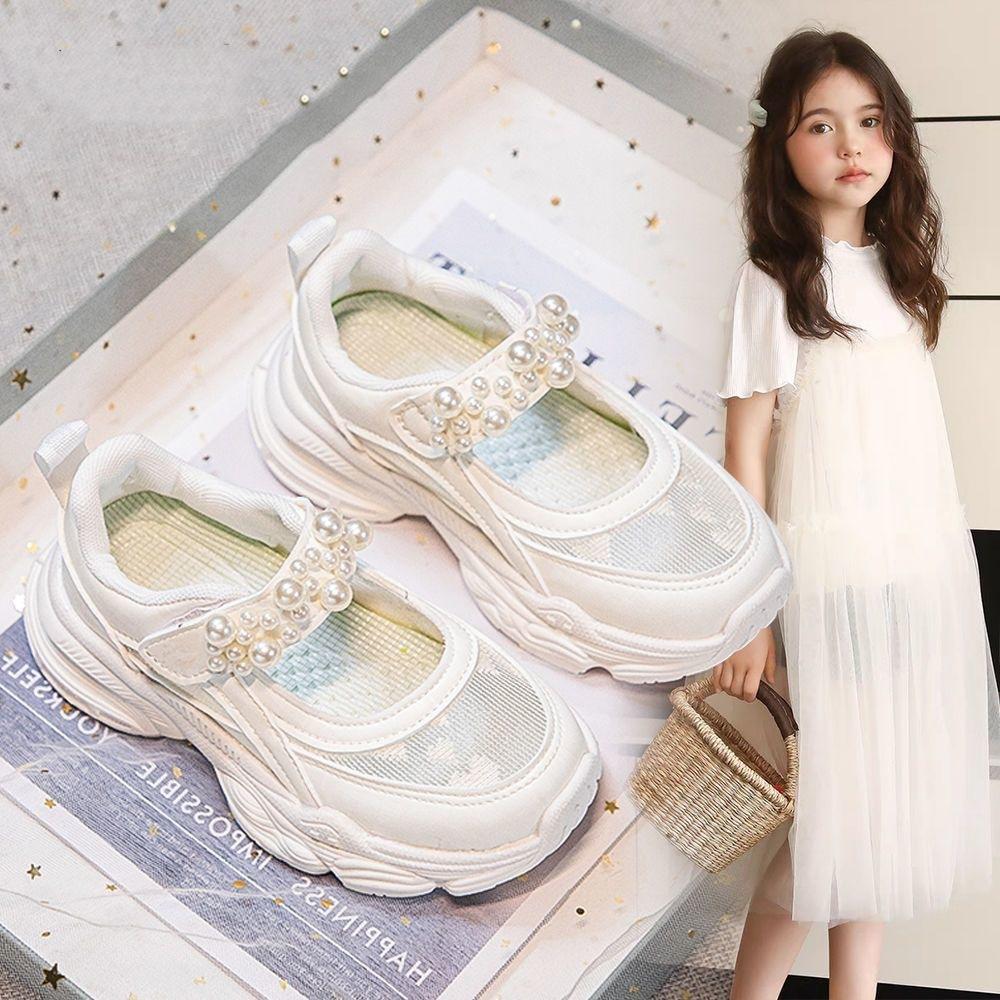 Girls sandals lightweight 2025 new summer soft sole children's mesh sneakers fashion girl princess style classmate