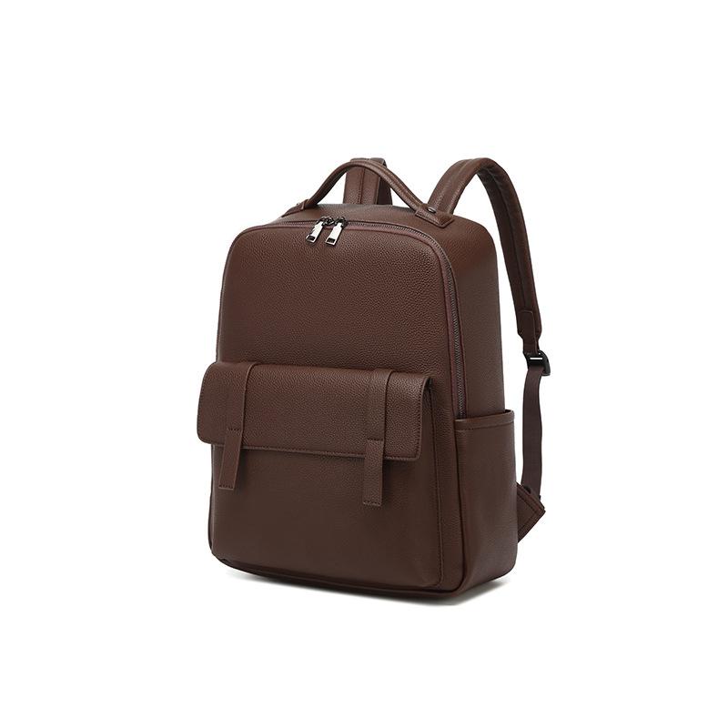 

Школьный рюкзак из натуральной коровьей кожи, мужской и женский дорожный рюкзак, вместительная сумка для компьютера шоколадный