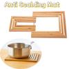 Hollowed-out Bamboo Placemat Natural Anti Scalding Mat Bamboo Heat Insulation Pad  Kitchen Use