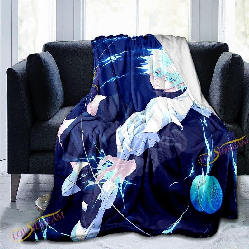 Couverture de dessin animé Hunter X Hunter, literie polaire douce, impression 3D, couette, canapé de maison, Manga japonais, cadeaux pour garçons et enfants