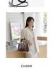 Korean Style Color Block Print Women's Large Capacity Shoulder Crossbody Handbag