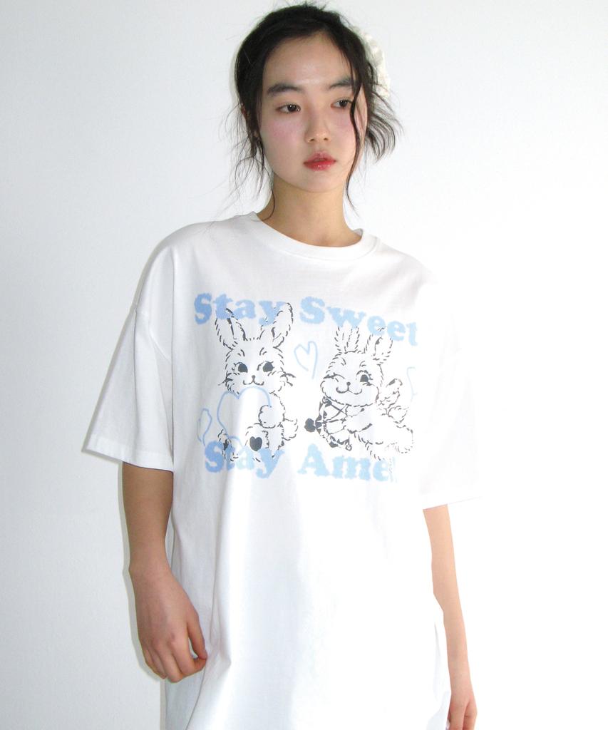 AMES-WORLDWIDE Sweet Rabbit Tee White