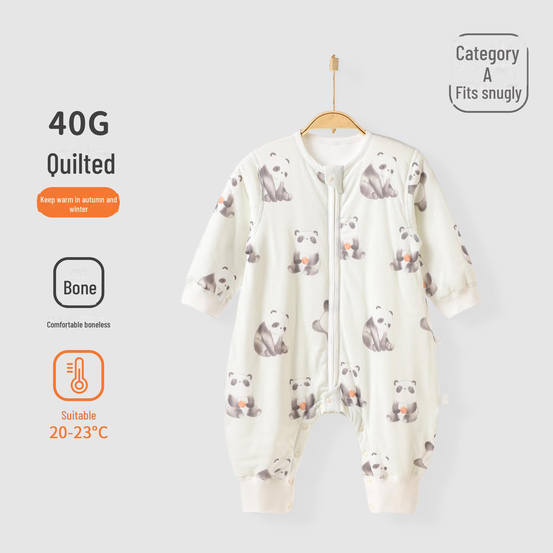 

Спальный мешок Yiri Infant Split-Leg Pure Cotton - теплый, противоударный, стеганый, с длинными рукавами для осени и зимы 100 cm