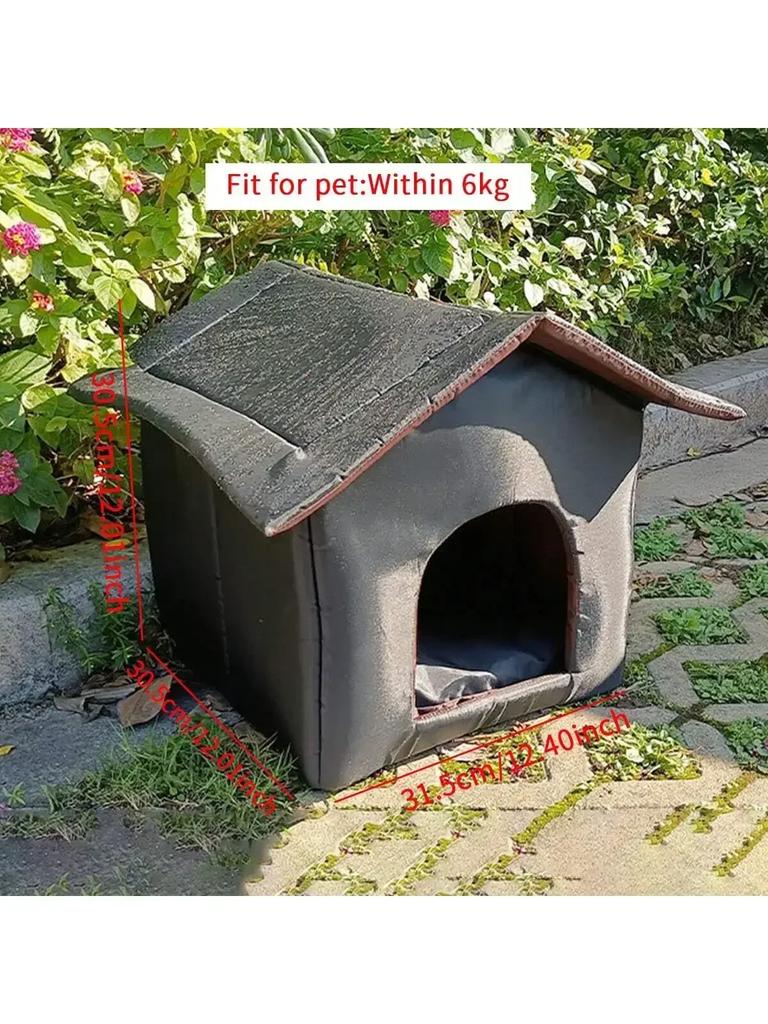 1 Stück-Outdoor Wetterfestes Hundehaus Winter Kältefest Regendicht Sonnenschutz Warm Vollständig Geschlossen Alle Jahreszeiten Universal Outdoor