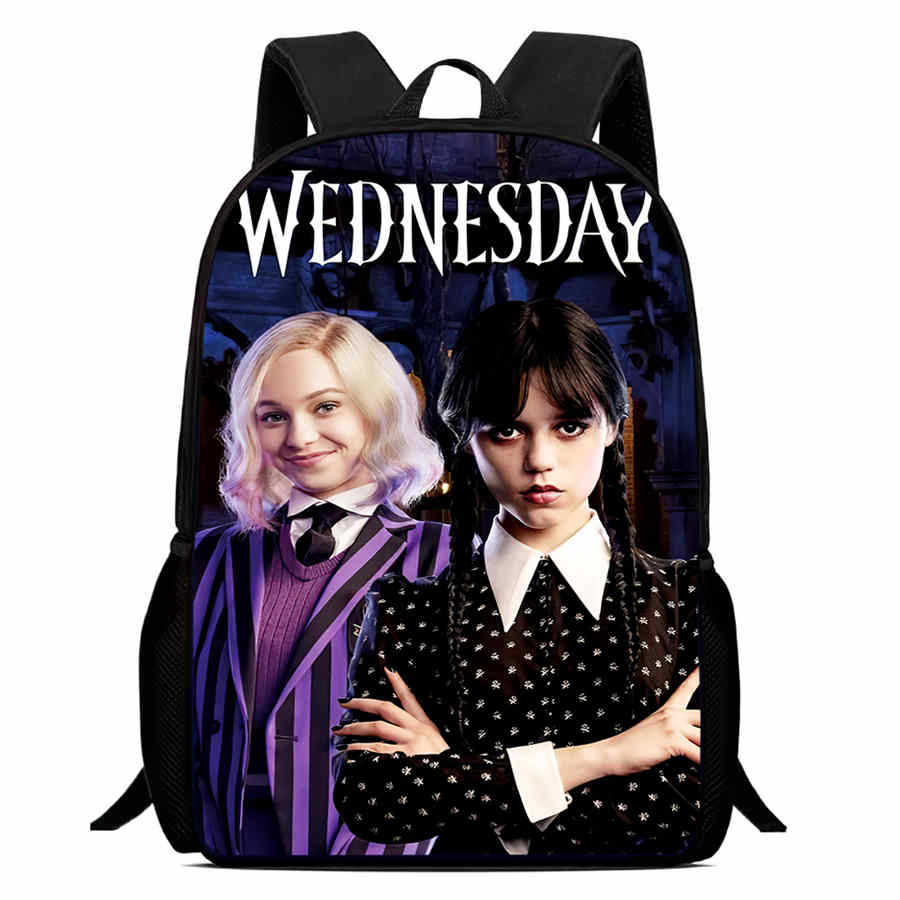2 Wednesday 2 School Bag High Definition Printing Casual Multi-Functional Backpack