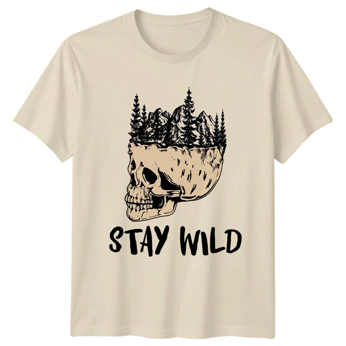 Stay Wild T-Shirt Outdoor Nature Mountains Gift For Him And Her XL