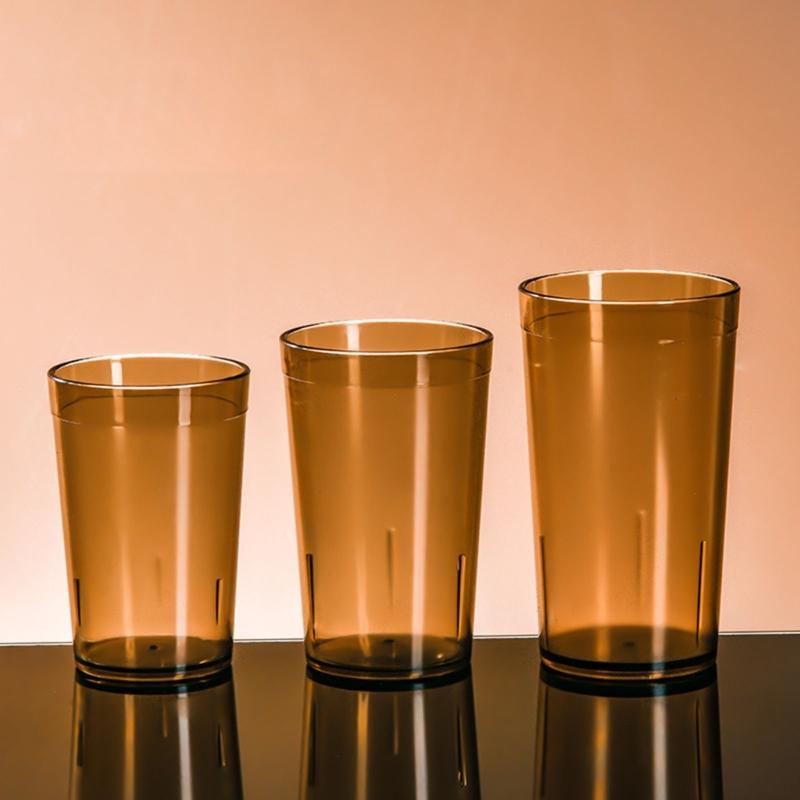 Set of 10 Plastic Tumblers Set Water Cups Stackable Designs Everyday Use Water Glasses PVC Texture for Daily Party Use