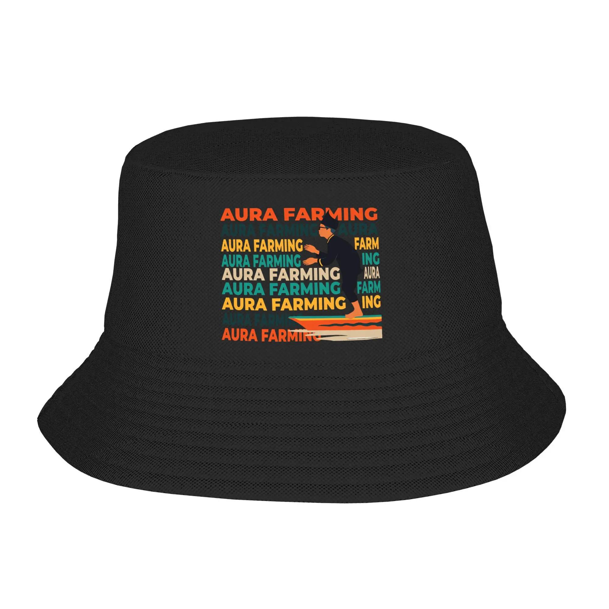 

Aura Farming Bucket Hat For Couple Fisherman Hats Korean Fishing Caps Soft Fold Hip Hop Printed Visor Hats One Size