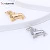 14K Gold Plated Brass Metal Dog Charms Pendant Animal Charms Pendant DIY Bracelet Necklace Making Accessories Jewelry Materials