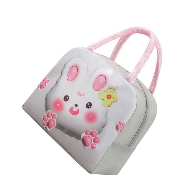 Waterproof Durable Fabric Lunch Box Bag with Lovely Animal Pattern for Kids