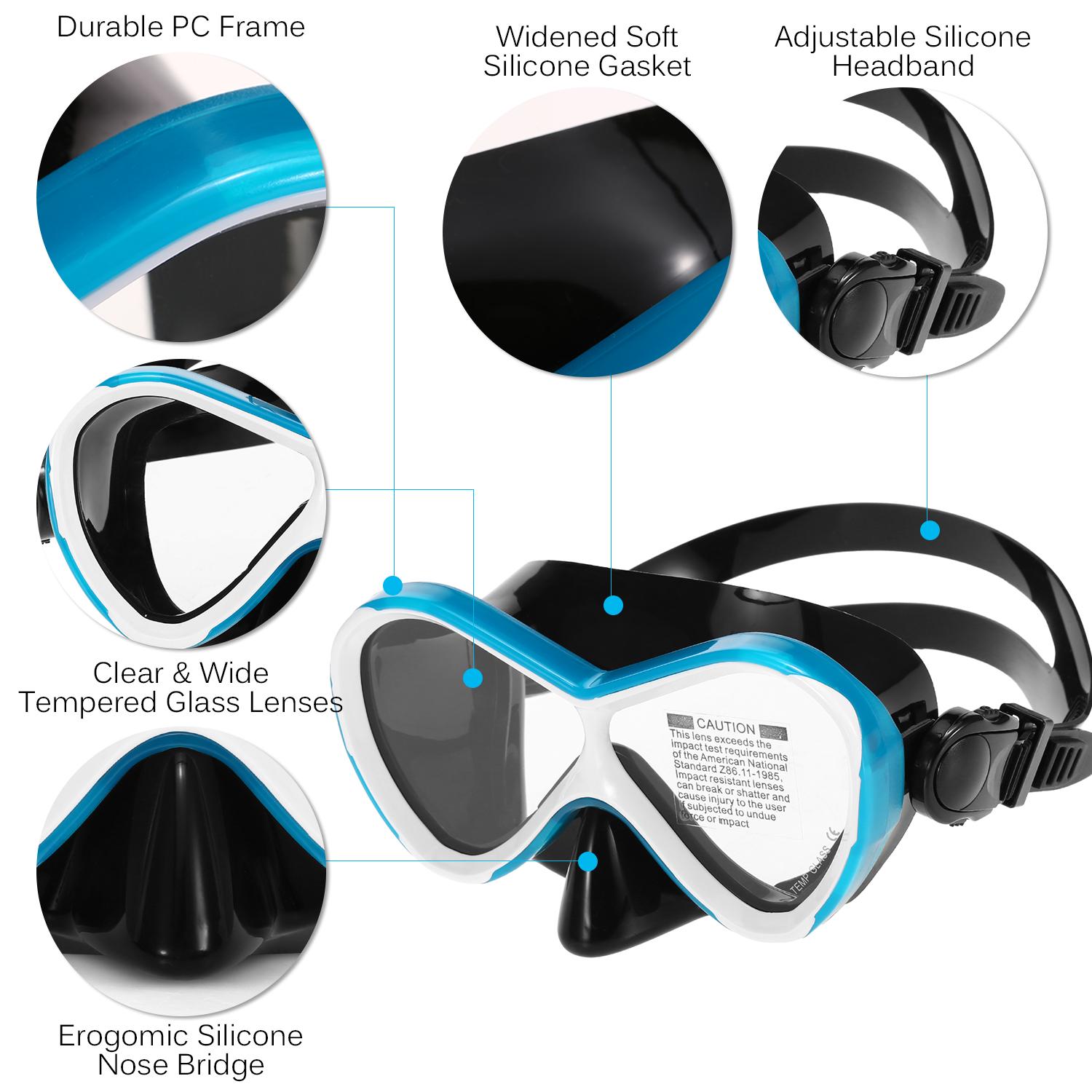 

Kids Professional Swimming Goggles with Dry Snorkel Tube Set Anti fog Goggles for Scuba Snorkel жёлтый