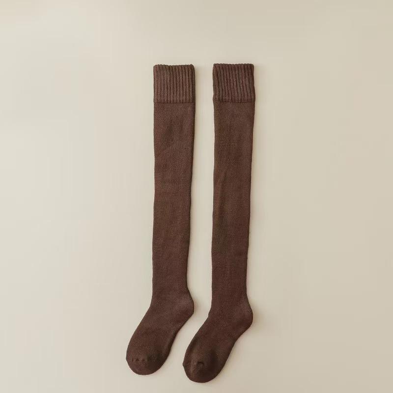 "Women's Fleece-Lined Thick Knee-High Socks - Warm Cashmere Thigh-Highs for Autumn & Winter"