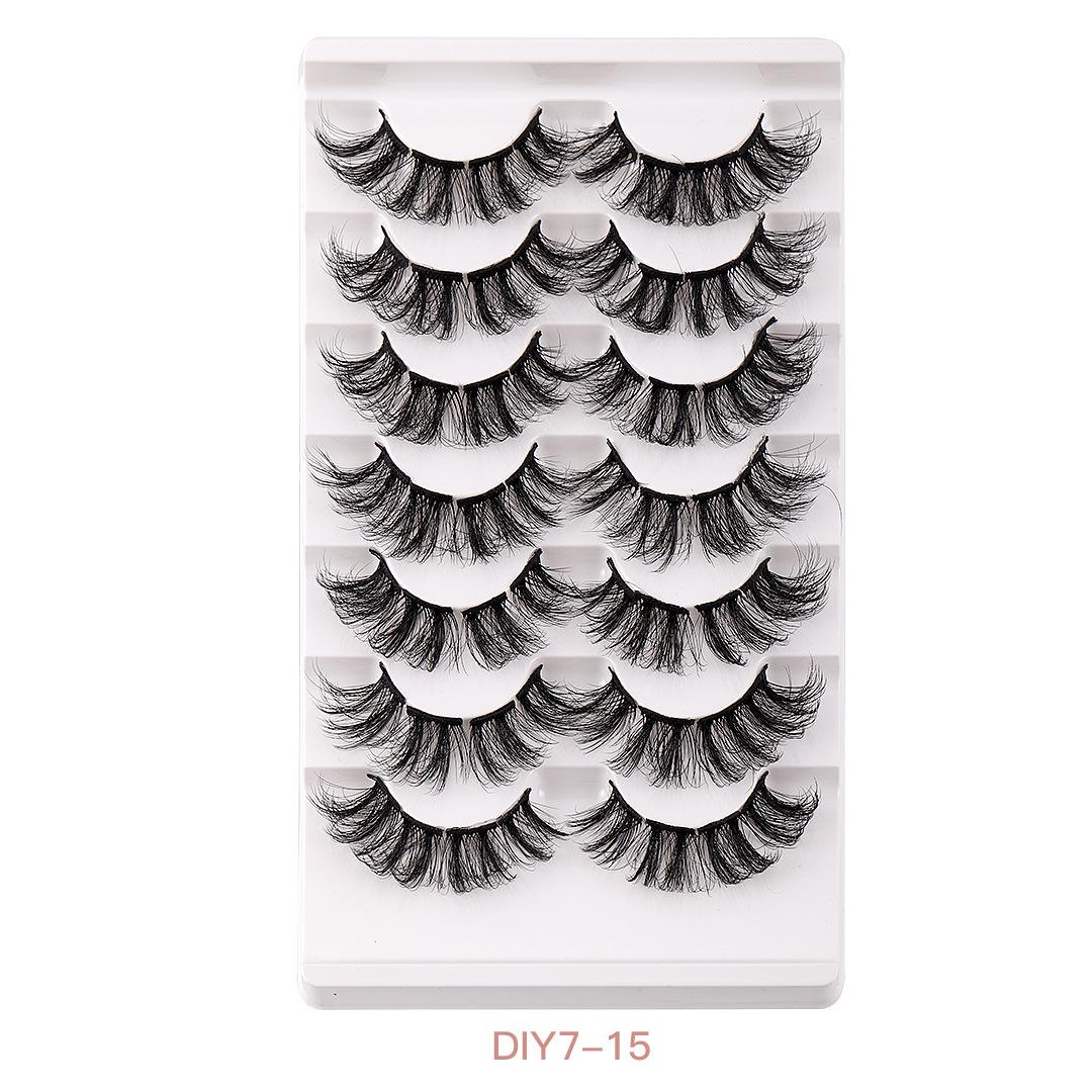 

High Imitation Mink Hair False Eyelashes Thick Curled Segmented Eyelashes Simulation Of Natural Eyelashes