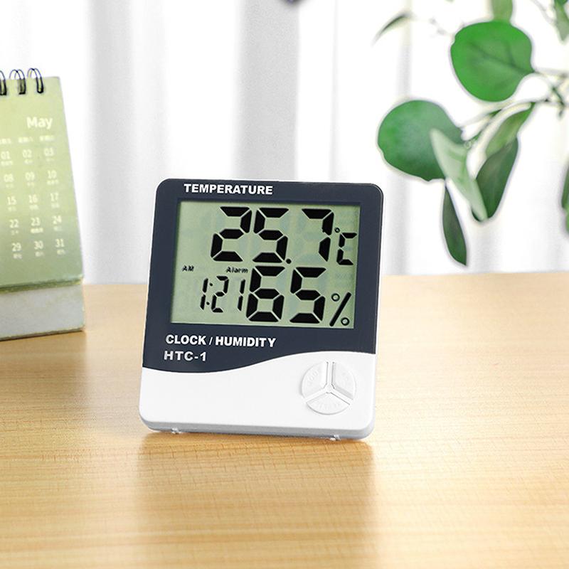 Household Temperature Humidity Meter Digital Clock Alarm Clock High Accuracy Indoor Hermometer