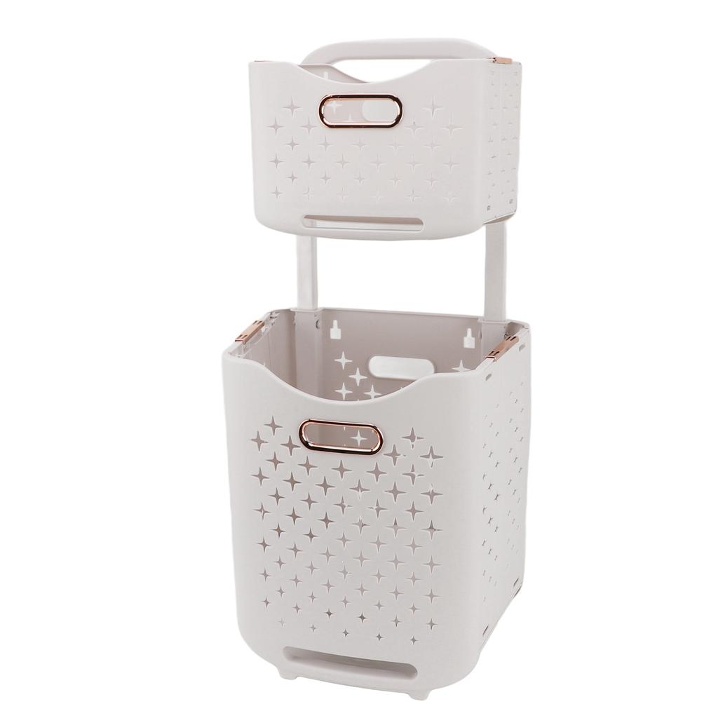 Rolling Laundry Basket On Wheels Collapsible Laundry Sorter Organizer Collapsible Hanging Laundry