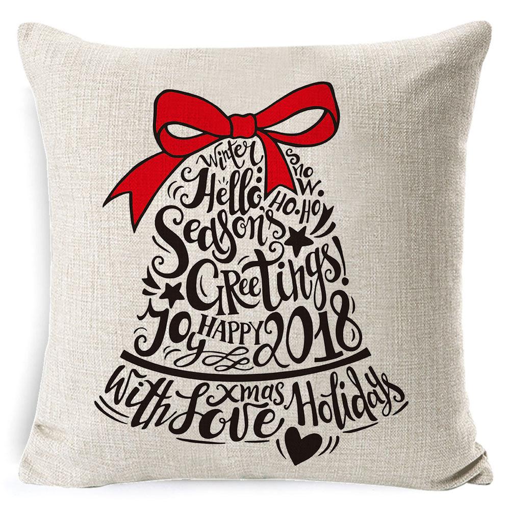Christmas Pillowcase Gray and White Plaid Office Lumbar Support Home Bedside Cushion Car Neck Cushion
