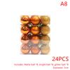 24Pcs 3Cm Christmas Ball Ornaments Xmas Tree Balls Christmas Tree Hanging Pendant Festive Party Supplies Christmas Decor