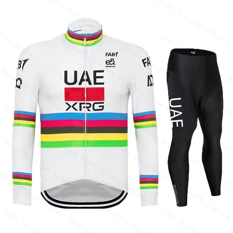 Mens Thermal Cycling Jersey Pants Set Road Bike Maillot Ropa Ciclismo Windproof Breathable Performance Wear