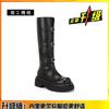 Leather Fashionable Belt Buckle Heightened Platform Locomotive Short Boots Women's Autumn and Winter New Medium and High Boots Knight Boots