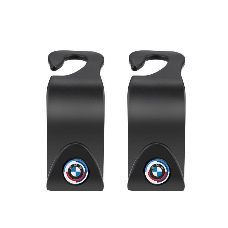 NAZF2 2Pcs Car Seat Back Hooks Auto Accessories For BMW 50th Anniversary Edition E46 E53 E90 E60 E93 E87 G01 G20 X3 X5 F30 F20 G11 E48