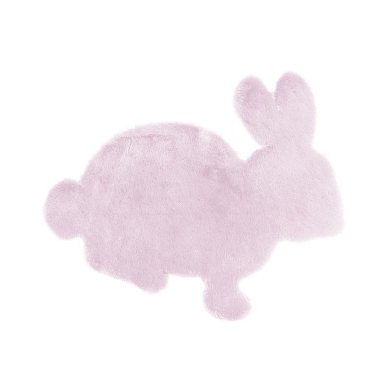Irregular Shape Plush Faux Rabbit Fur Rug for Bedroom/Living Room Rabbit 60x60CM
