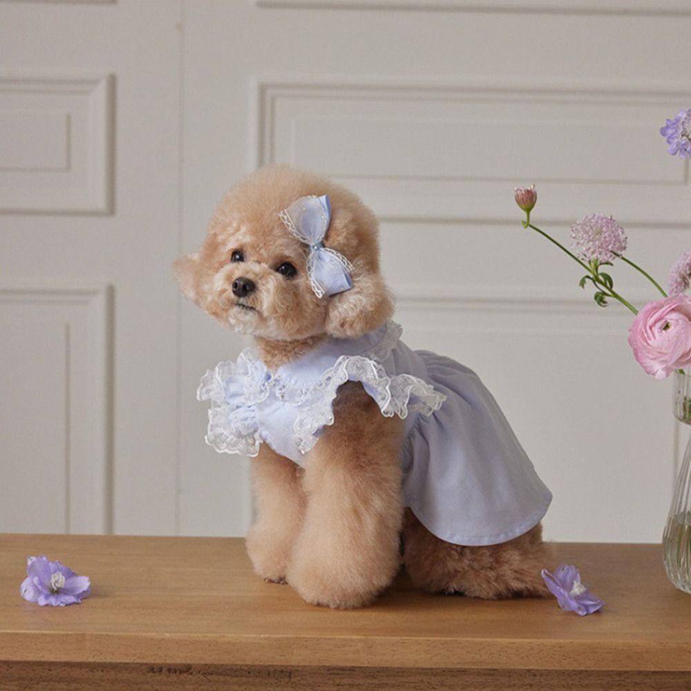 Soft Dog Vest Fashion Pet Clothes Pet Supplies Cat Flying Sleeve Skirt  Autumn