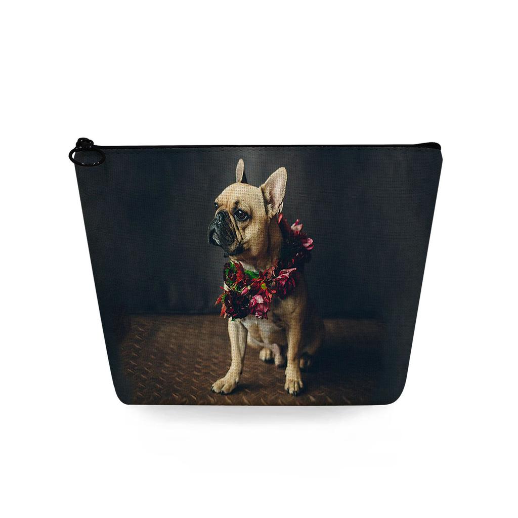 Women Dog Print Cosmetic Bag Toiletries Organize Travel Storage Case 6783