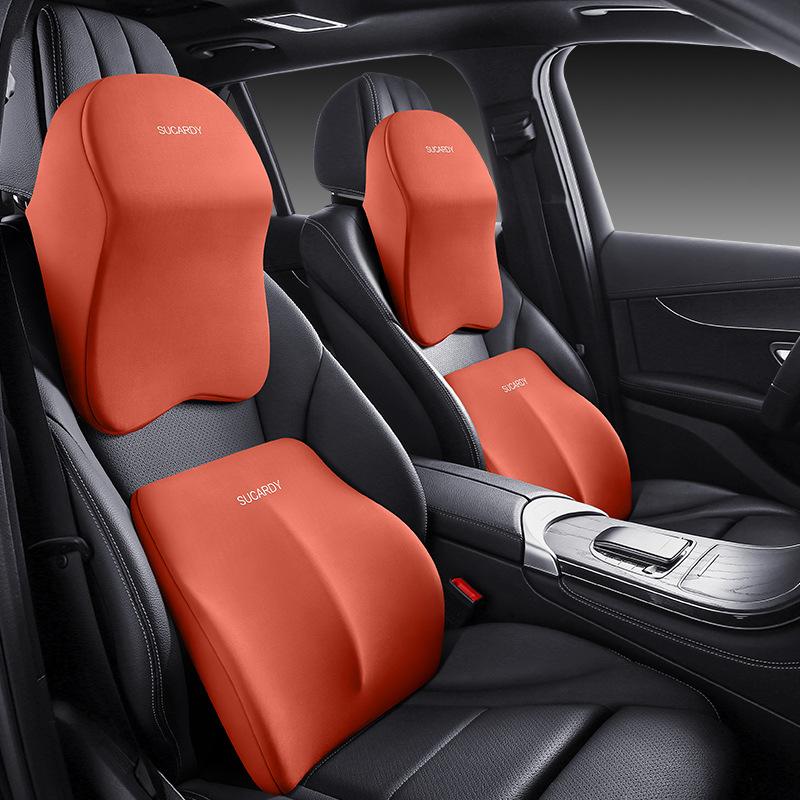 TOH Car Headrest Lumbar Support Pillow Memory Foam Neck Cushion With Shoulder Protector For Enhanced Comfort Tools Visible