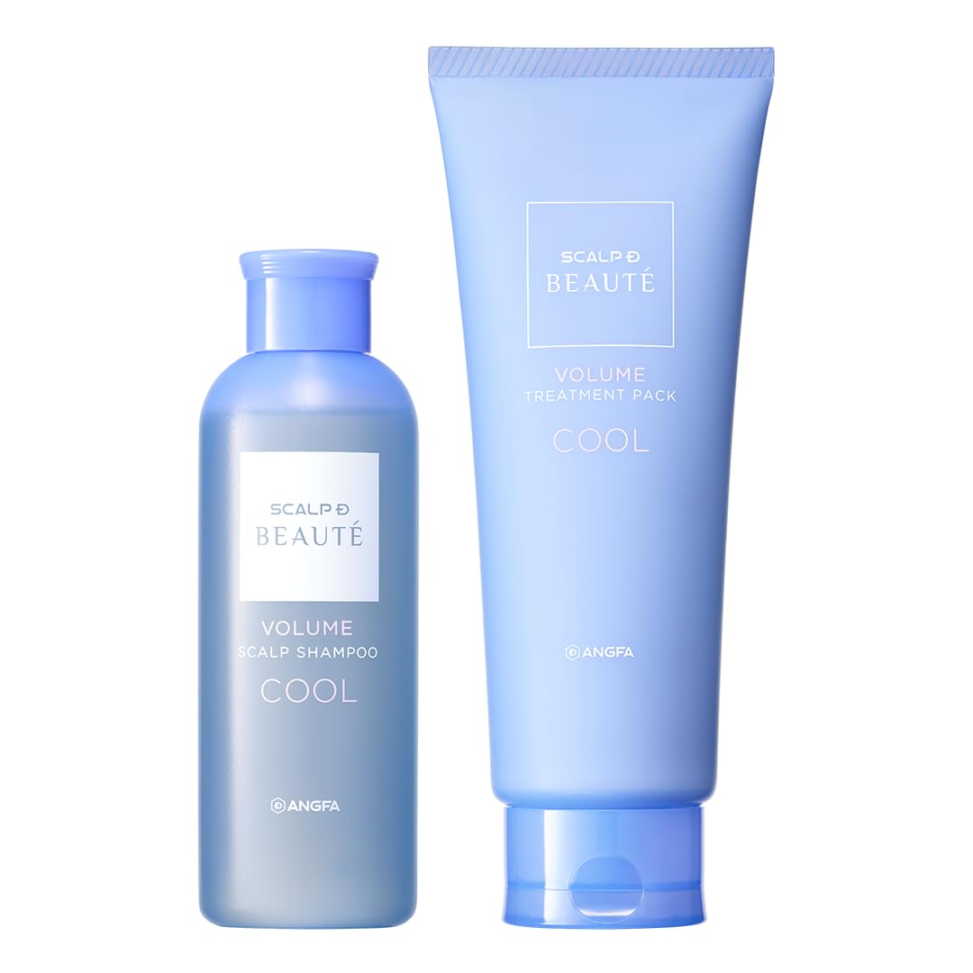 Scalp D Beaute Шампунь-уход для кожи головы Упаковка для объема Прохладный цитрус Охлаждение и фиксация Охлаждающий, Освежающий, Аромат, синий