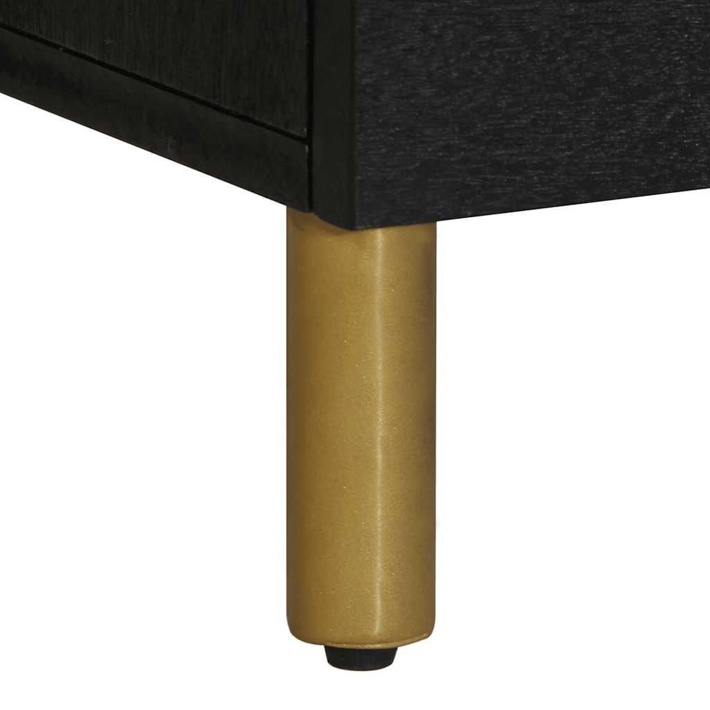 TV Stand In Black 100 X 33 X 46 Cm Engineered Wood