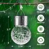1/3/5PCS Solar Powered Outdoor Hanging Lights Colorful LED Cracked Glass Ball Design Waterproof Pathway Lantern for Garden Decor