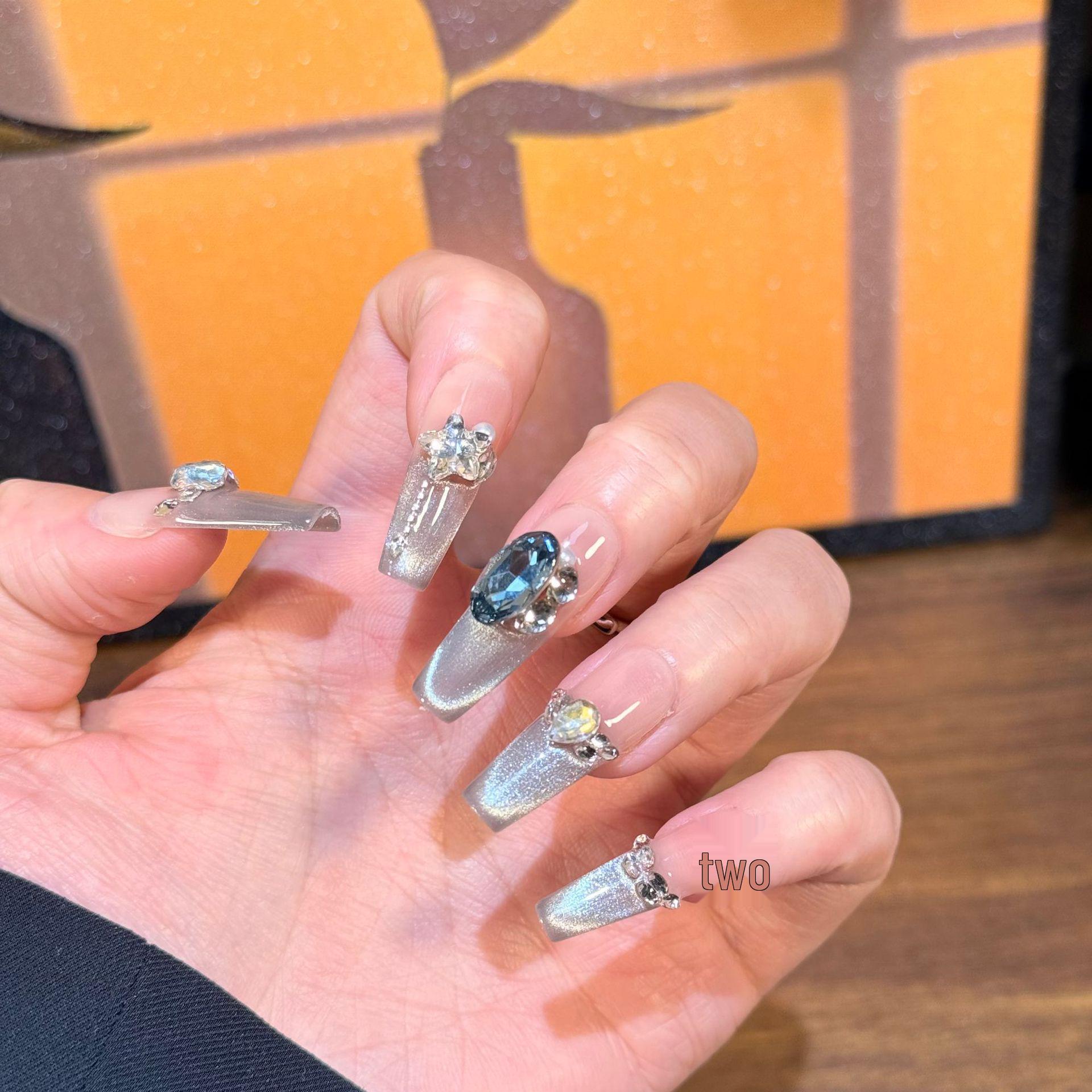 

Синий кошачий глаз и жемчуг голубиное яйцо бриллиант ручной работы носимый: Модель 17-46-54