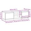 TV Cabinet Wax Brown 140 x 35 x 40 cm Solid Pine Wood