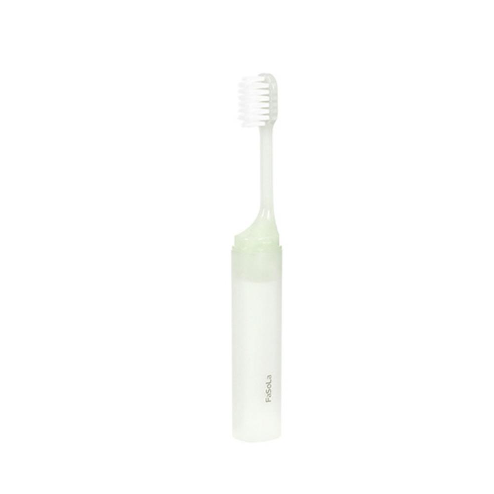 

Portable Small Dental Brush Foldable Adult Toothbrush for Adult Business Travel зелений