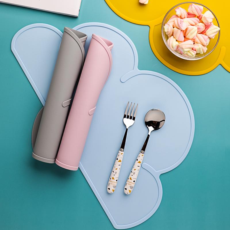 Kitchen Table Cloud Shape Silicone Baby Place Mat Non-slip Heat Resistant Waterproof Dinning    Bowl Plate S