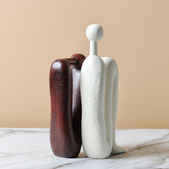 Abstrakte Strichmännchen-Figur Moderne minimalistische sitzende Mann-Harz-Statue Skulptur Haus Büro Schreibtischdekoration